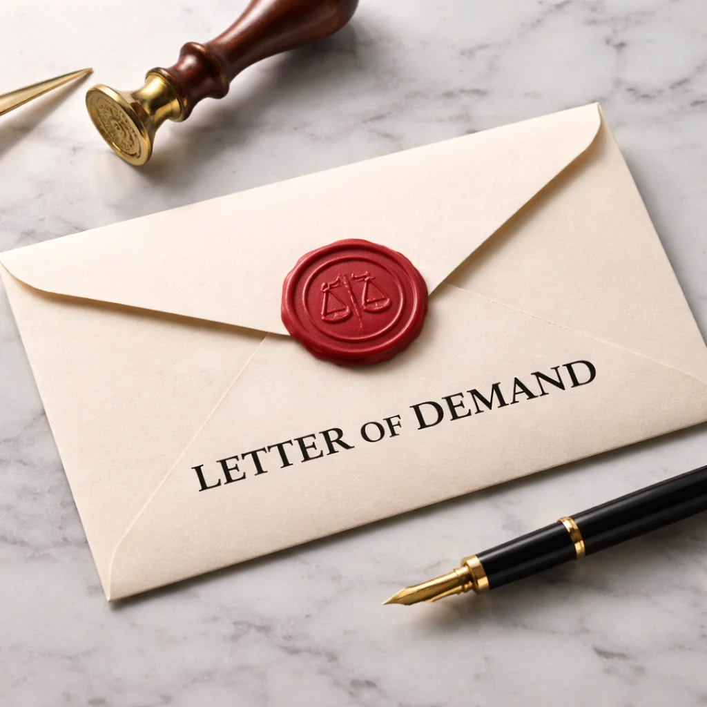 Letter of demand legal document